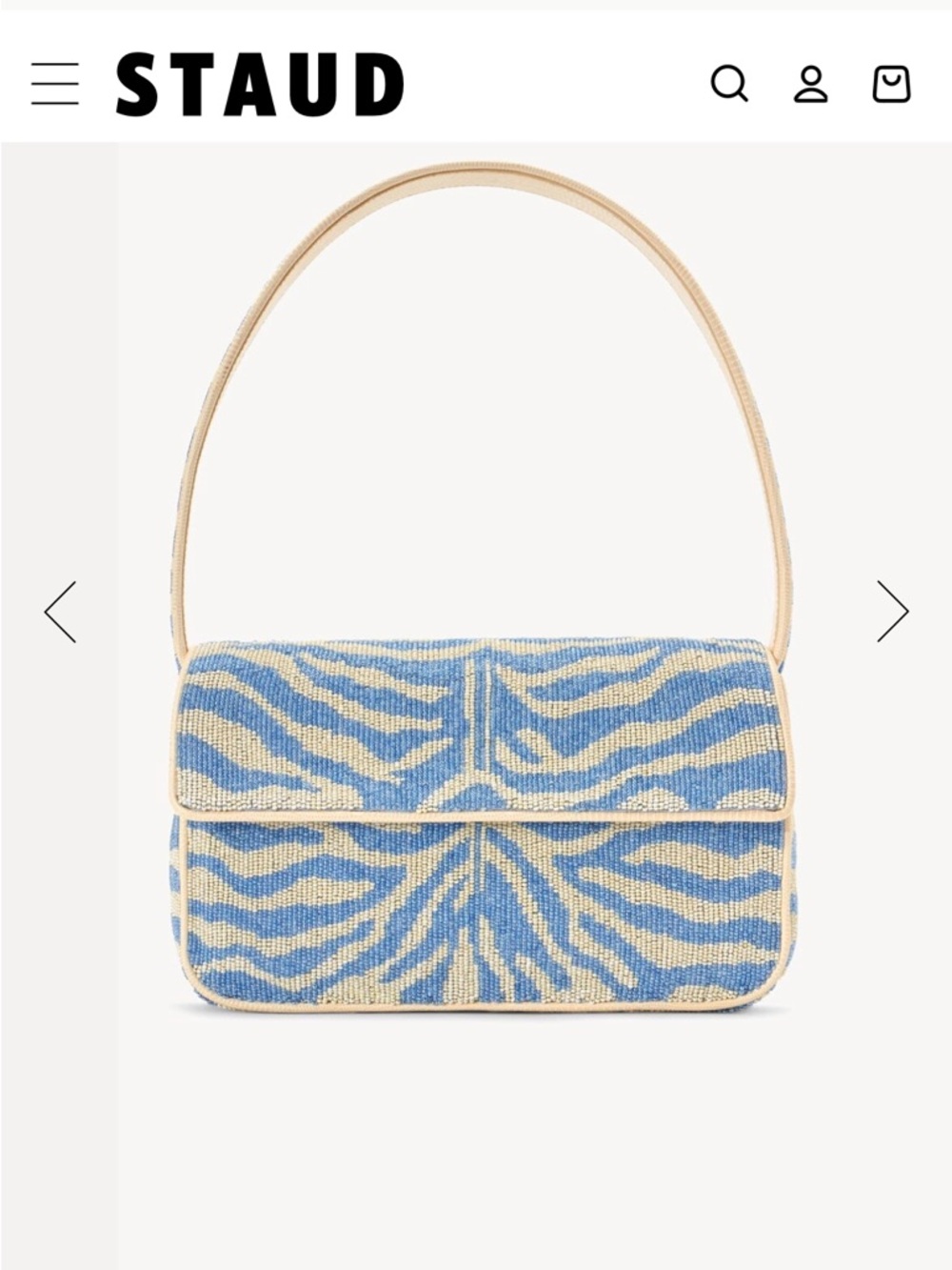 $150 ven m 0oo STAUD zebra print bag